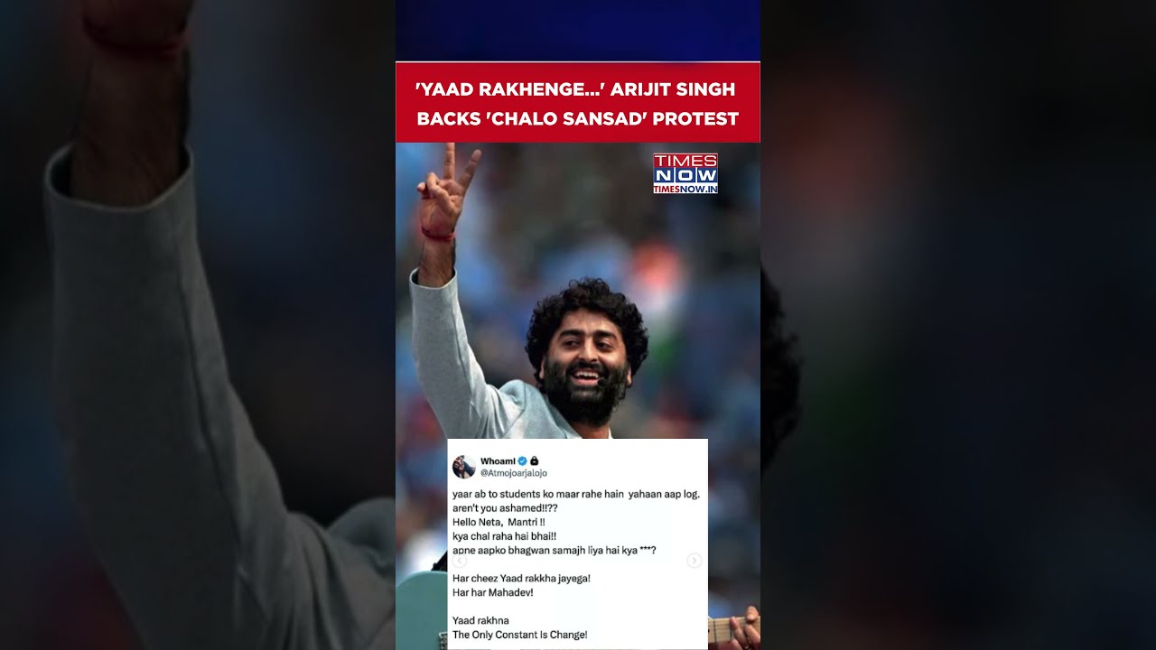 Arijit Singh Backs 'Chalo Sansad' Protest; Slams Police Action: 'Only Constant Is Change' #shorts