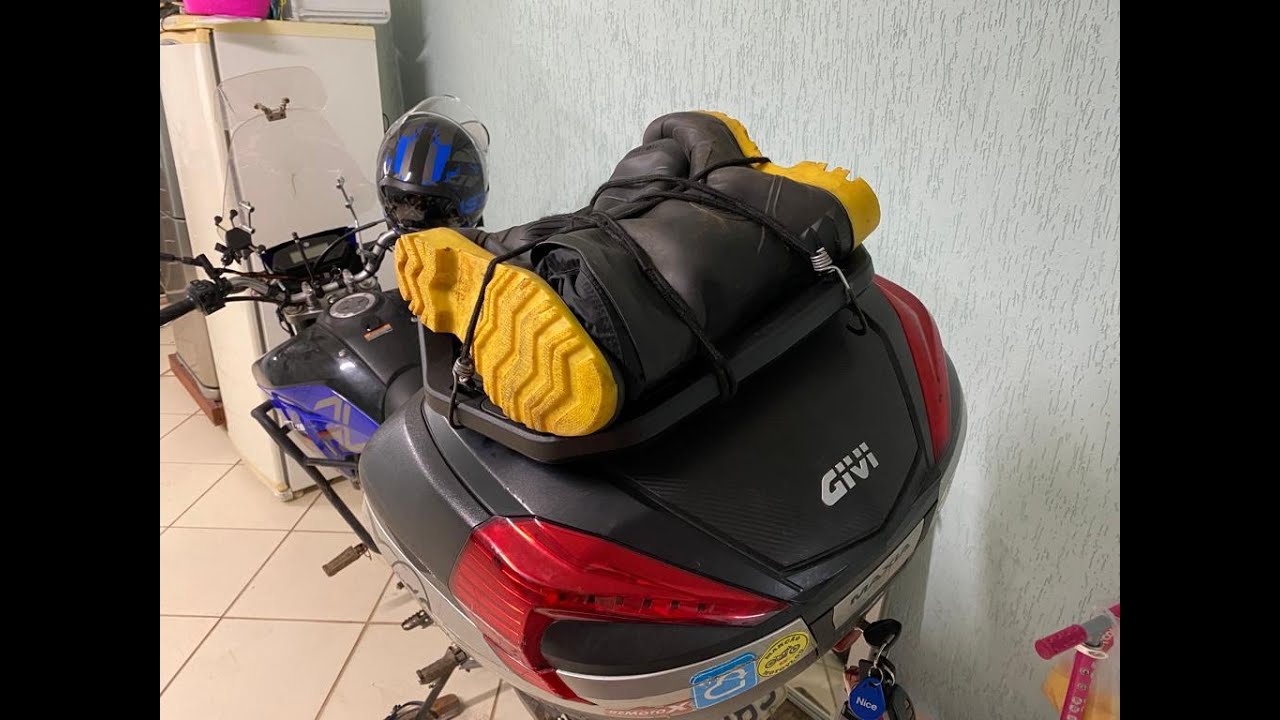 Lander ABS 2020 - Grelha Rack Bau Givi S150 - Baú GIVI MAXIA 4 - V56 - Instalação passo a passo.
