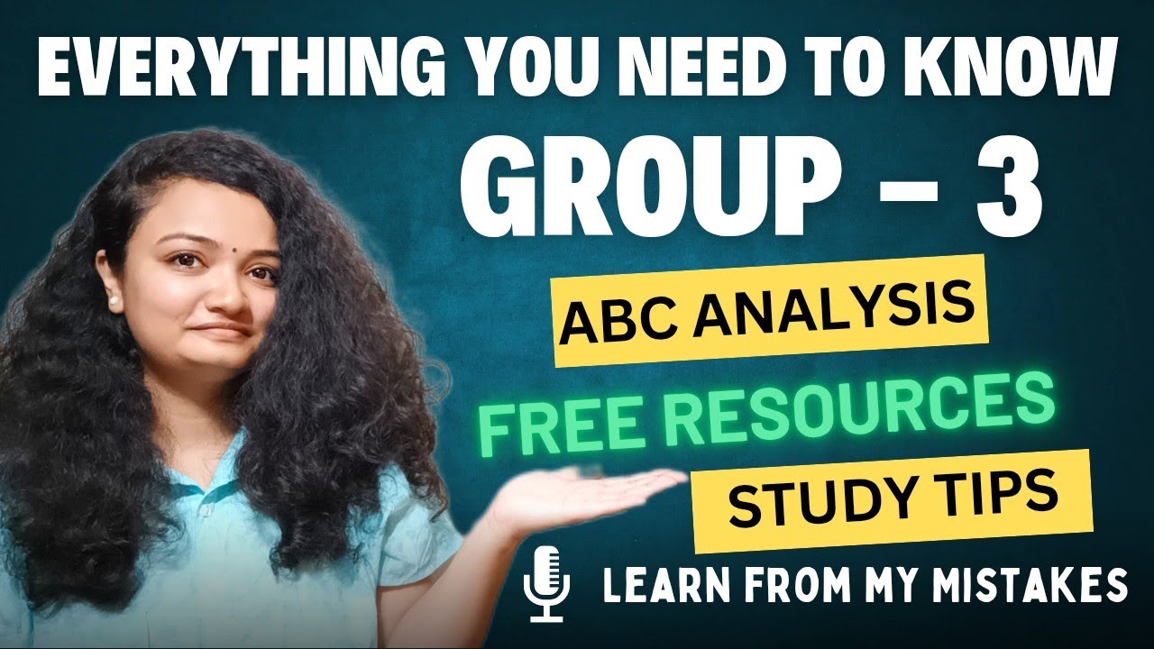 🔥Group 3 - CMA Final - ABC Analysis || Free Classes || Study Tips || Mistakes to avoid #cmafinal