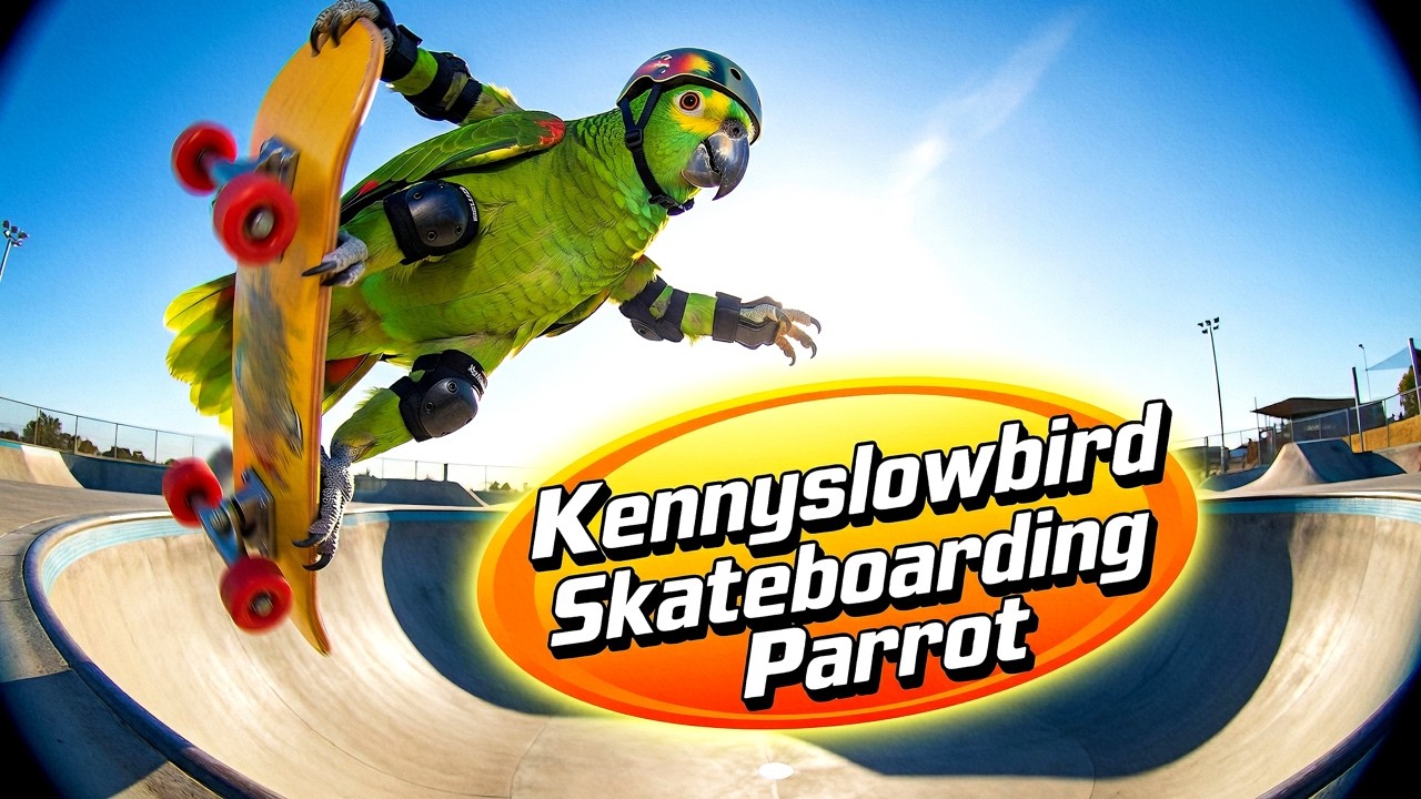 Skateboard tricks with my parrot