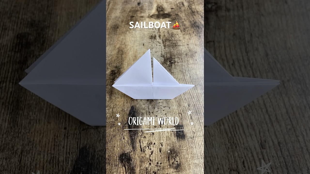 PAPER SAILBOAT ORIGAMI FOLDING PAPER CRAFT TUTORIAL ORIGAMI WORLD | DIY PAPER YACHT SAILBOAT
