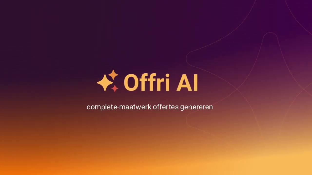 Complete offertes genereren met AI - Offri AI - offerte software