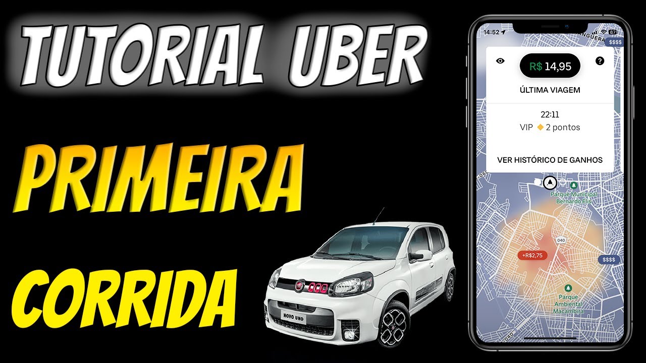 FAZENDO A PRIMEIRA VIAGEM PELA UBER | Como fazer a primeira CORRIDA na UBER