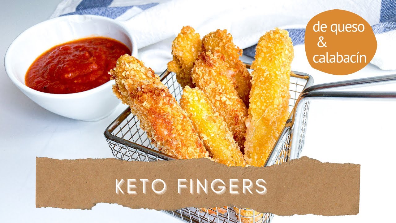 KETO FINGERS DE QUESO Y CALABACÍN ¡El rebozado keto más rico que he probado! Cetogénico y low carb.