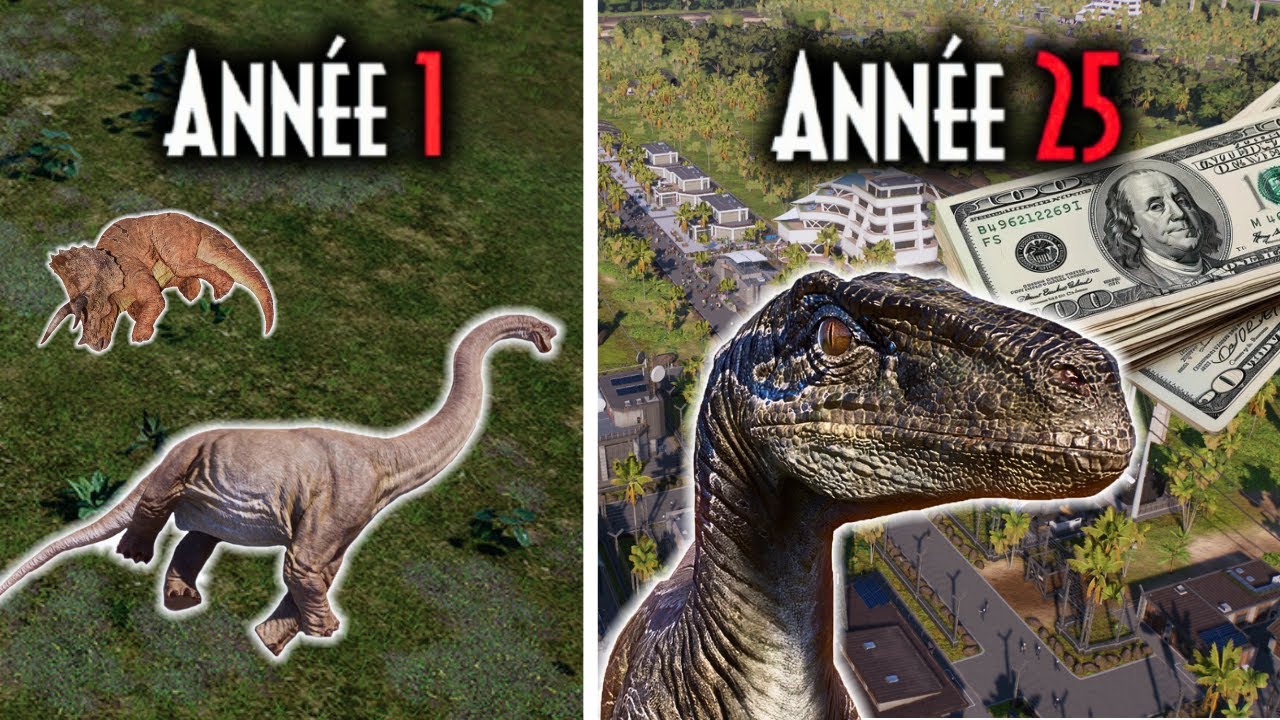 Survivre 25 ans avec mon Parc à Dinosaures sur Jurassic World Evolution 2