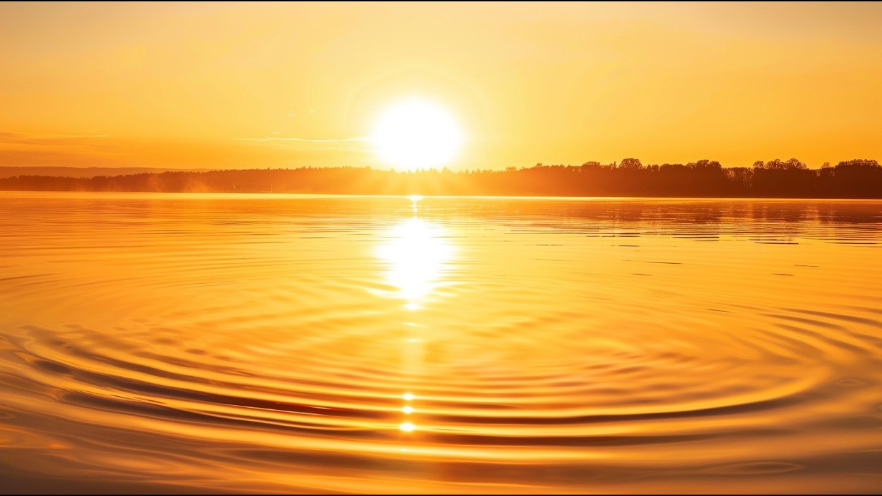 30 Minute Morning Meditation Music - Calm Water & Sunrise