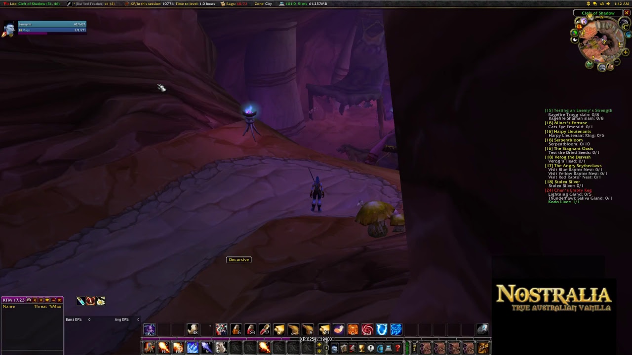 Vanilla WoW -  Nostralia.org - Mage Leveling 16 - 18!