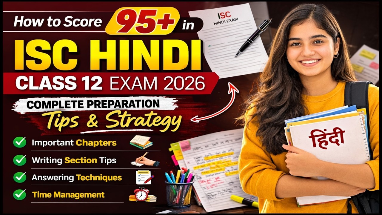 How to Score 95+ in ISC Hindi Class 12 Exam 2026 | Complete Preparation Tips & Strategy