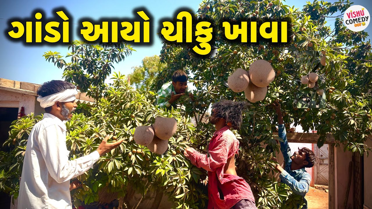 ગાંડો આયો ચીકુ ખાવા gujarati comedy video ગુજરાતી કોમેડી વિડિયો// VISHU COMEDY 007