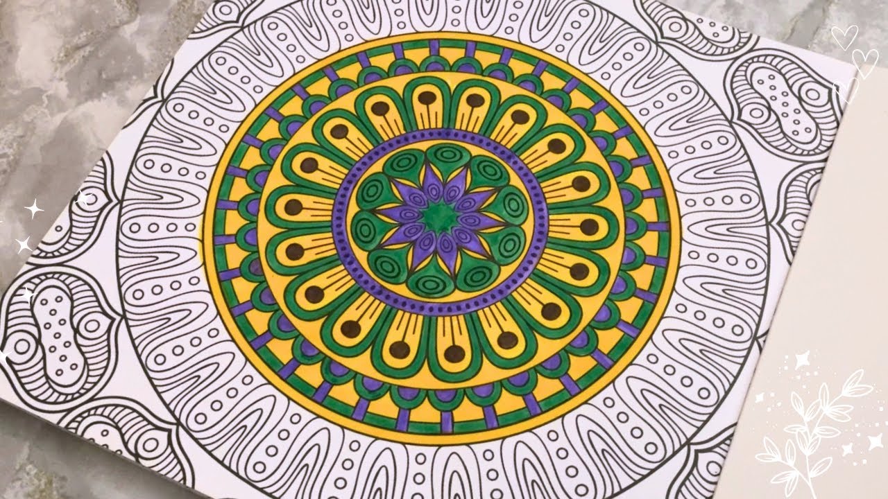 Relaxing Mandala Colouring ☘️ Mandala Colouring for Adults ✨