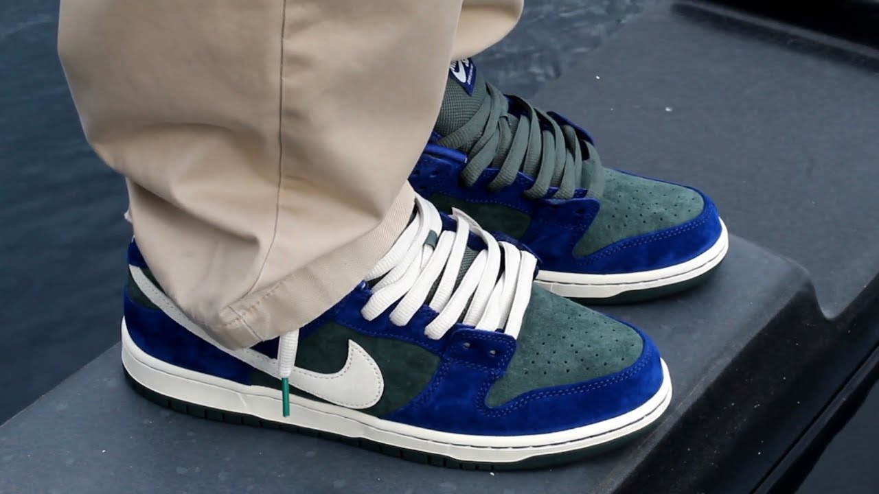 Nike SB Dunk Low Pro Deep Royal Blue/Vintage Green Review and on Feet