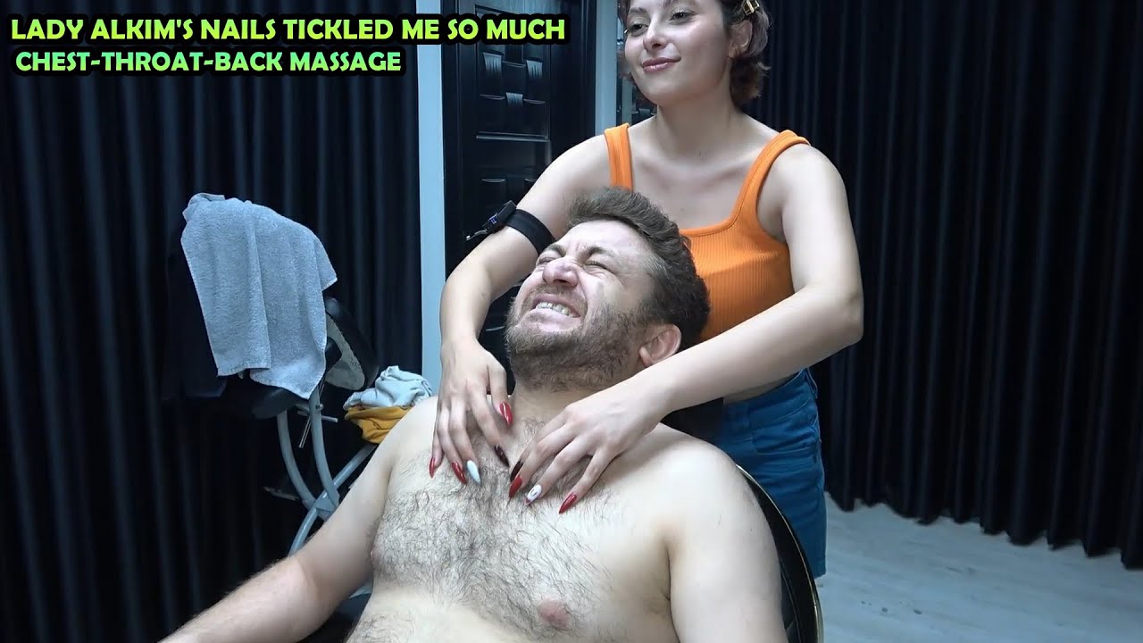 LADY ALKIM'S NAILS TICKLED ME + CRACKS + ASMR head,face,ear,chest,arm,back,palm,gripes,waist massage