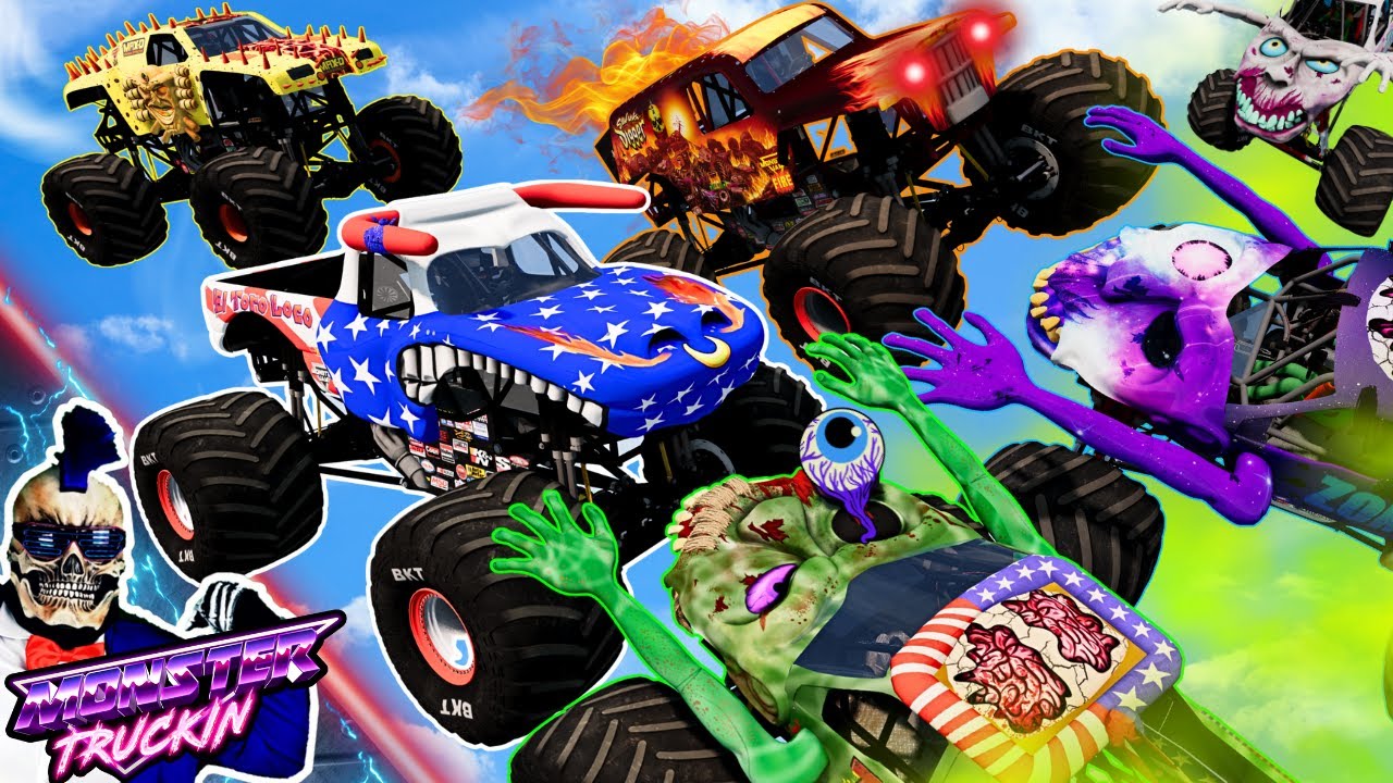 Monster Jam БЕЗУМНЫЕ гонки, фристайл и скоростные прыжки #101 | BeamNG Drive | Grave Digger