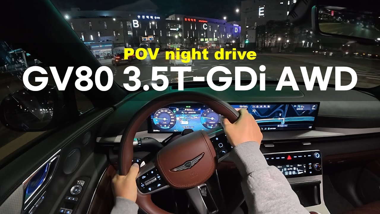 2026 Genesis GV80 3.5T-GDi AWD POV night drive