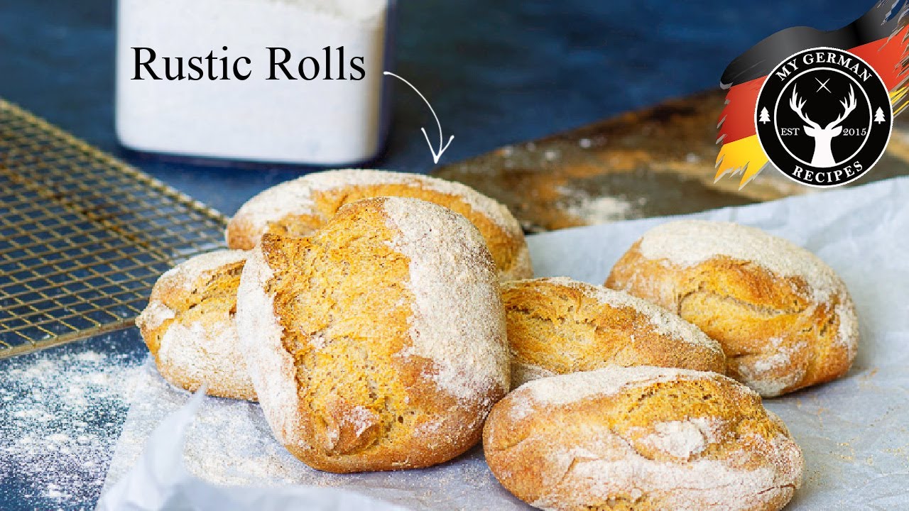 Rustic Rolls - German Rolls with Rye, Semolina and Spelt Flour ✪ MyGerman.Recipes