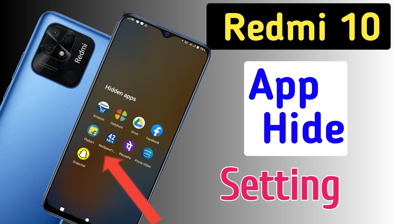 How to apps hide in Redmi 10/Redmi 10 me app hide setting kaise kare,Redmi 10 New update