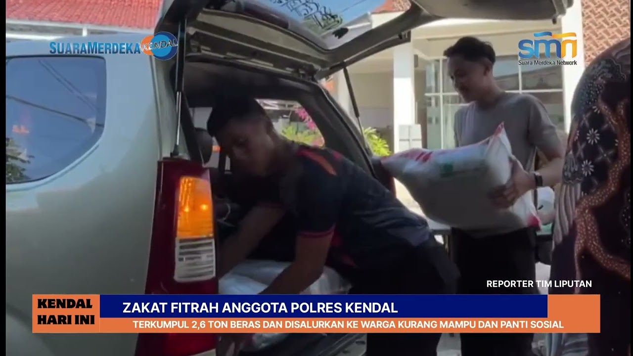 Zakat Fitrah Anggota Polres Kendal, Terkumpul 2,6 Ton Beras dan Disalurkan ke Warga Kurang Mampu