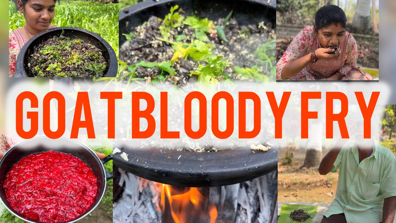 🤔Secret Village Recipe 🐐ரத்த பொரியல்😱 | இப்படி செஞ்சு பாத்திருக்கீங்களா?🔥 | @vinisdaybook