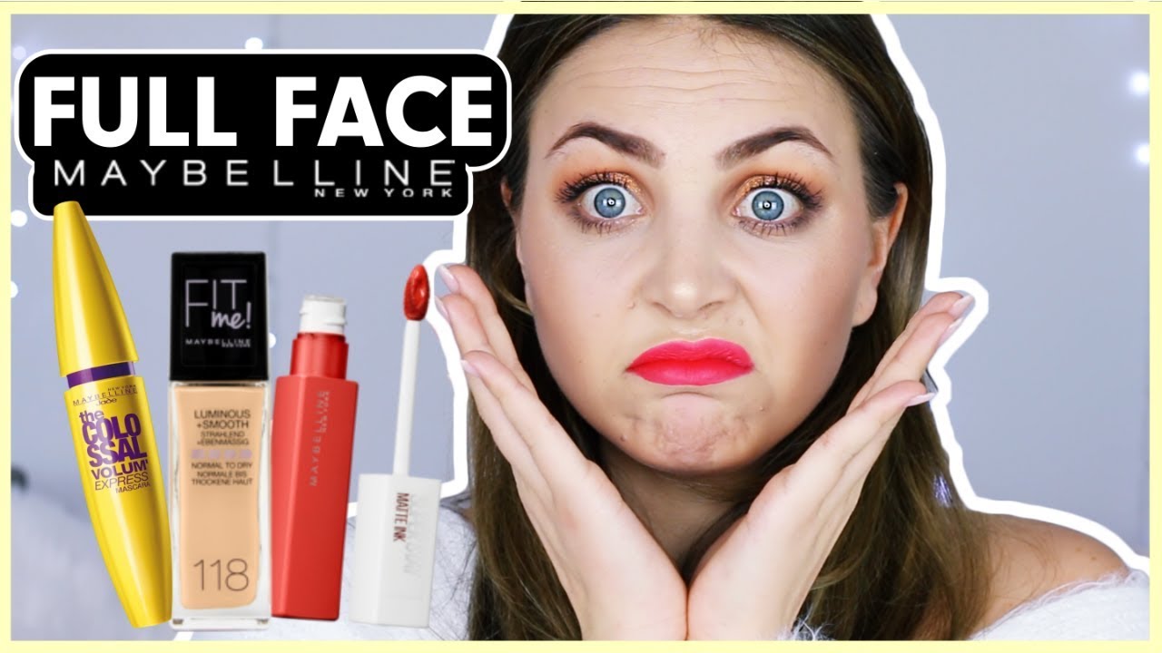 FULL FACE MAYBELLINE ⁉️😰One Brand Make Up Tutorial deutsch