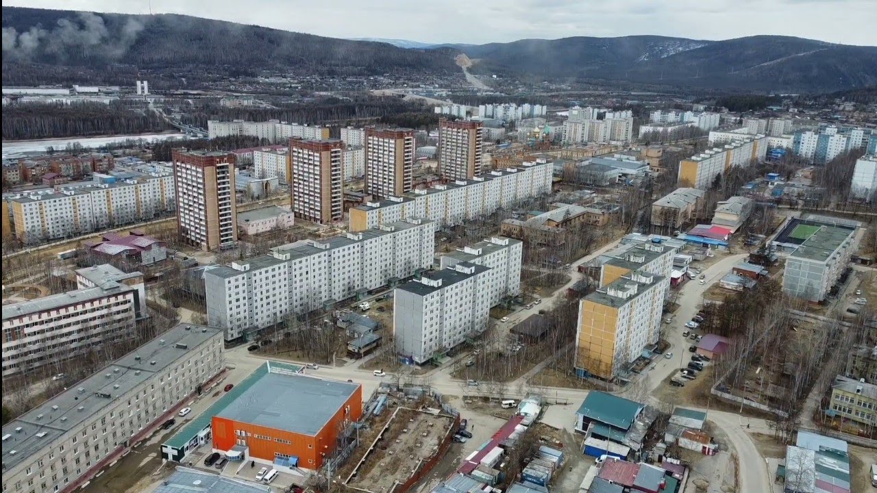 дрон Dji mini 2 Тында ул.Амурская, рынок, ул.Московских строителей и окрестности! 4.05.2022г.