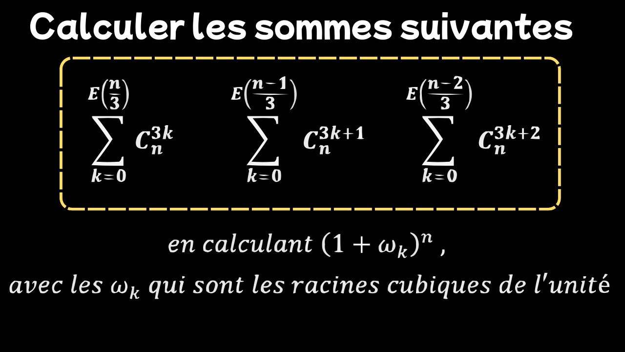 Binôme de Newton et somme de rang 3k, 3k+1 et 3k+2