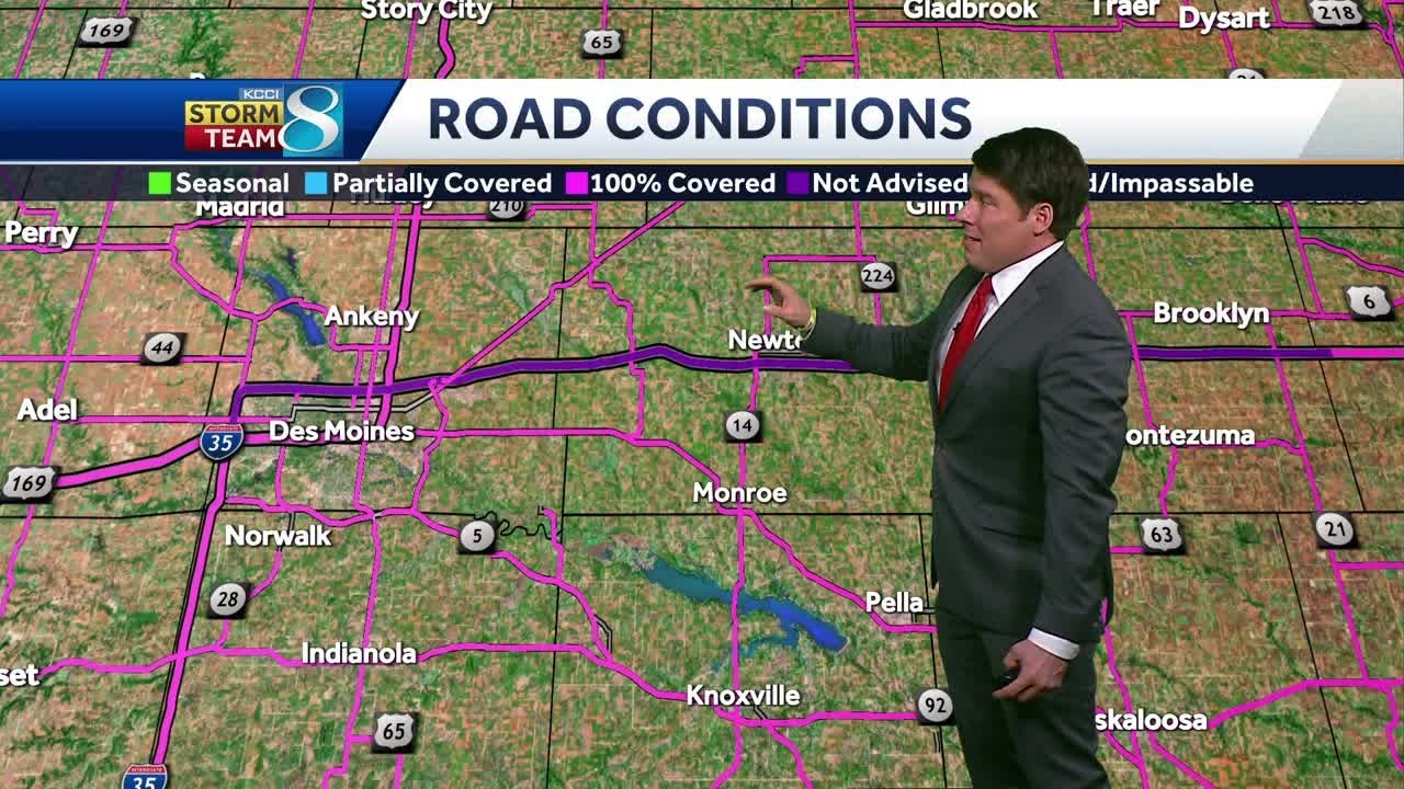 Iowa weather: Road conditions, snow totals and more