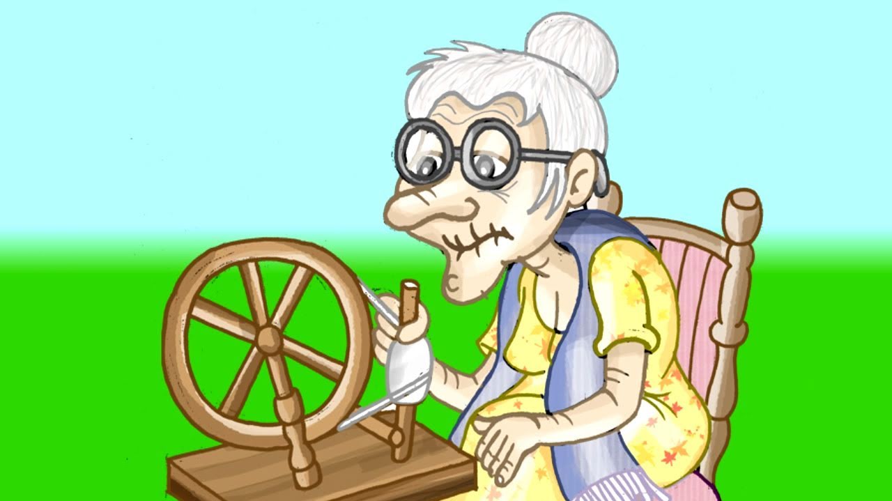 THE OLD LADY SPINNING