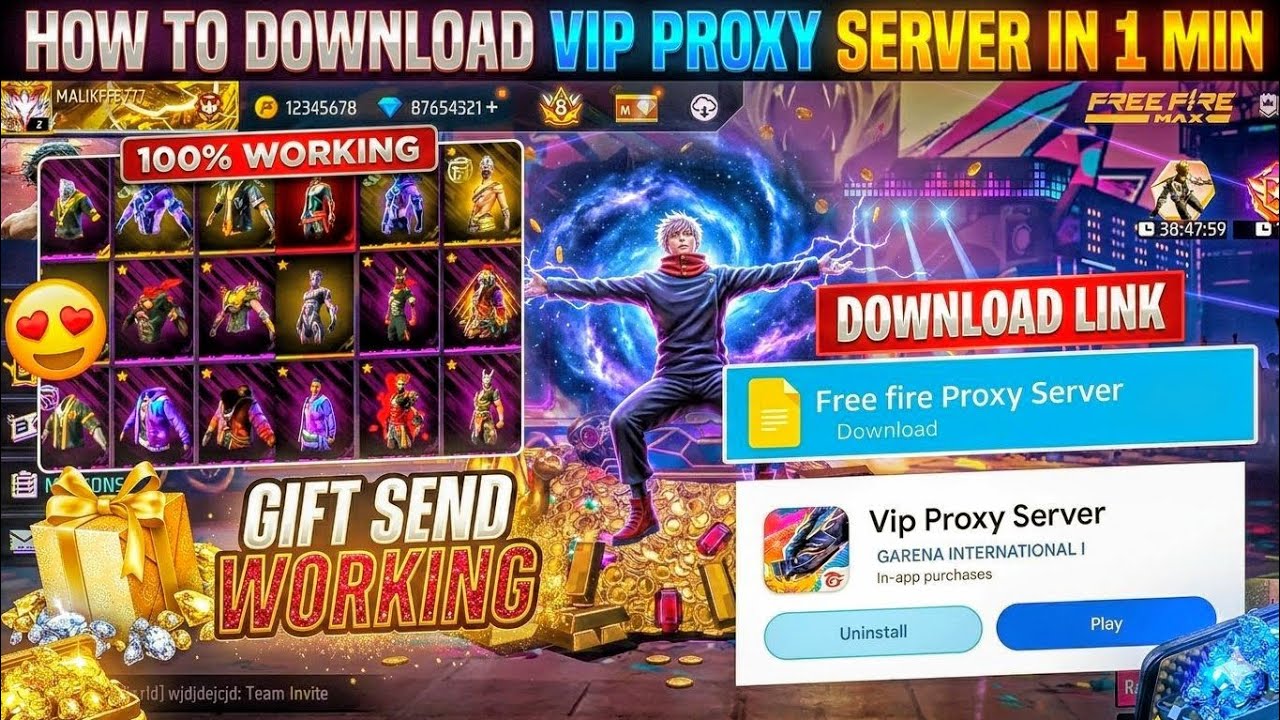 How To Download Proxy Server In Free Fire 💯😱🔥 | Free Fire Proxy Server | Proxy Server Free Fire