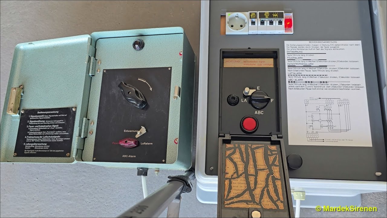 Probelauf Handsteuergerät (HSG) mit Schaltkasten für Sirene E57