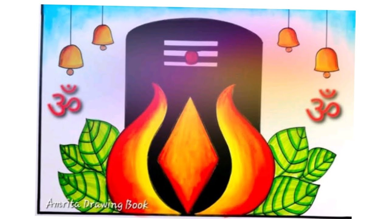 Shivratri special drawing l Shivling easy drawing l How to draw Shivling 