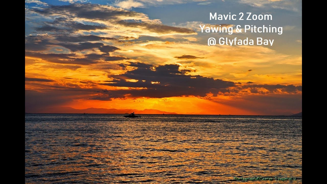 DJI Mavic 2 Zoom yawing and pitching @ Glyfada Bay