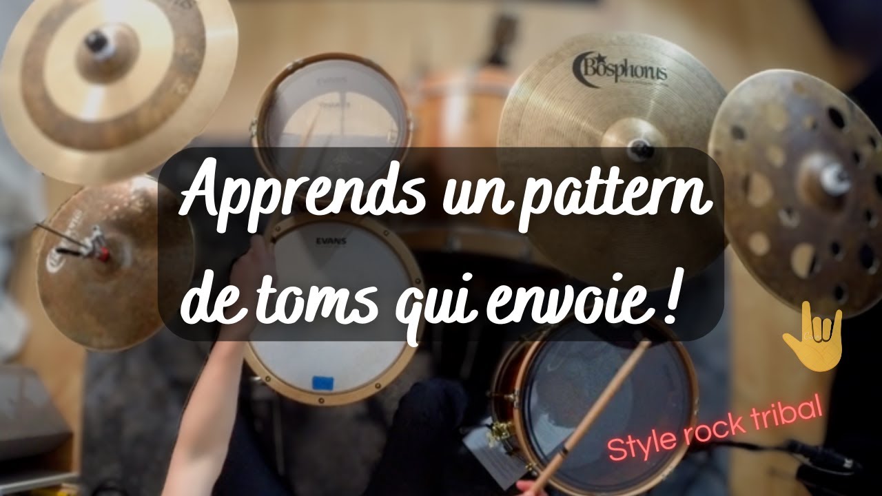 Un pattern de toms (style tribal) - Cours de batterie - A Vos Baguettes