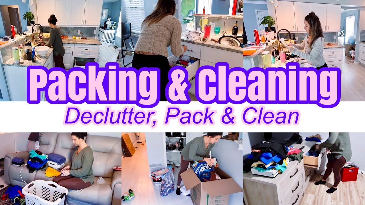 ULTIMATE CLEANING MOTIVATION | TIME TO PACK 🤗 MASSIVE CLEAN WITH ME | DECLUTTER, ORGANIZE + LAUNDRY
