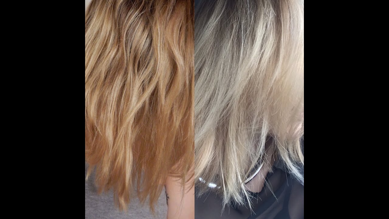 How To Tone Brassy Blonde Hair - DEMO with Wella T18 + T11