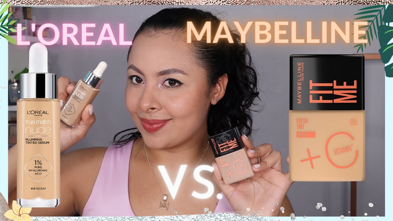LOREAL TRUE MATCH SERUM VS. MAYBELLINE FITME VITAMINA C - Piel Grasa | HolaLizy 🦋