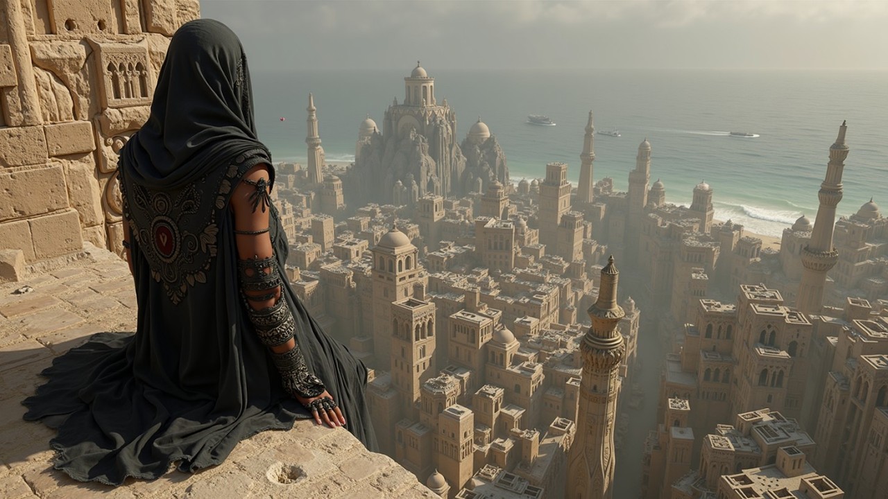 Deep Arabic Techno - Dystopian City Rhythms & Hypnotic Arabic Basslines Visual