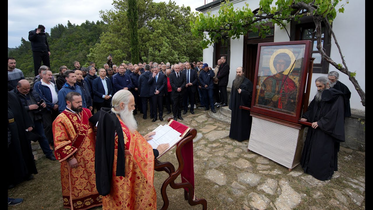 Премиерът Главчев и българската делегация участваха в празника на  манастира „Св. Георги Зограф“