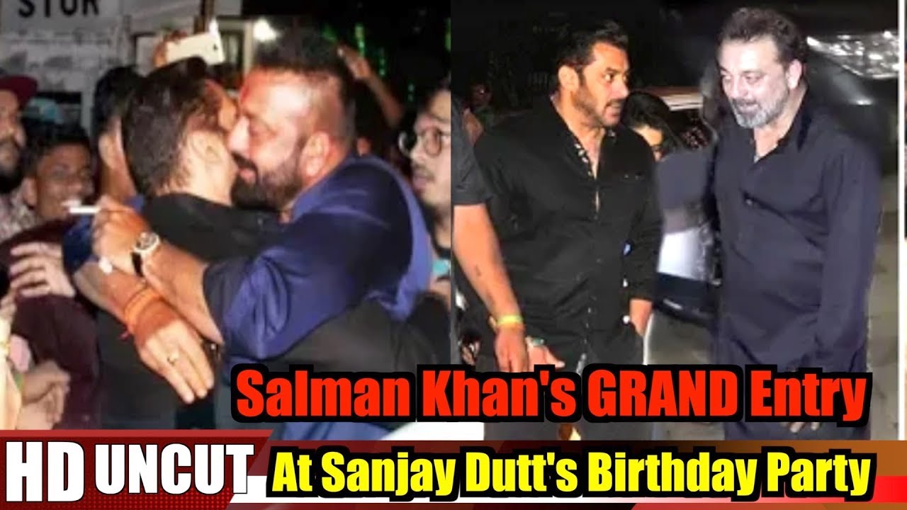 Salman Khan's GRAND Entry At Sanjay Dutt's Birthday Party 2018