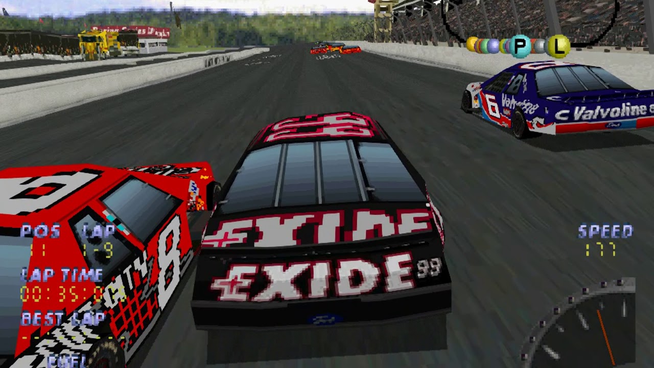 Saturn - NASCAR 98 - GamePlay [4K:60FPS]