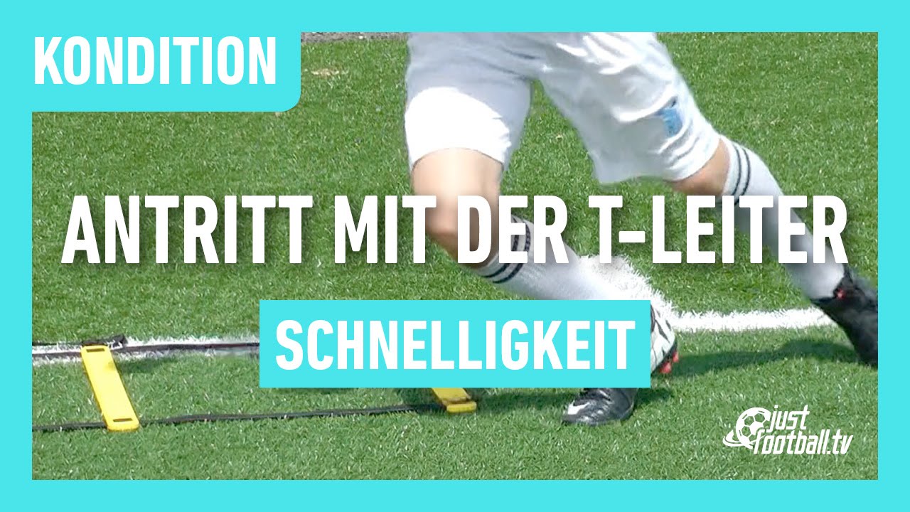 Fussballtraining: Antritt mit der T-Leiter - Schnelligkeit - Kondition