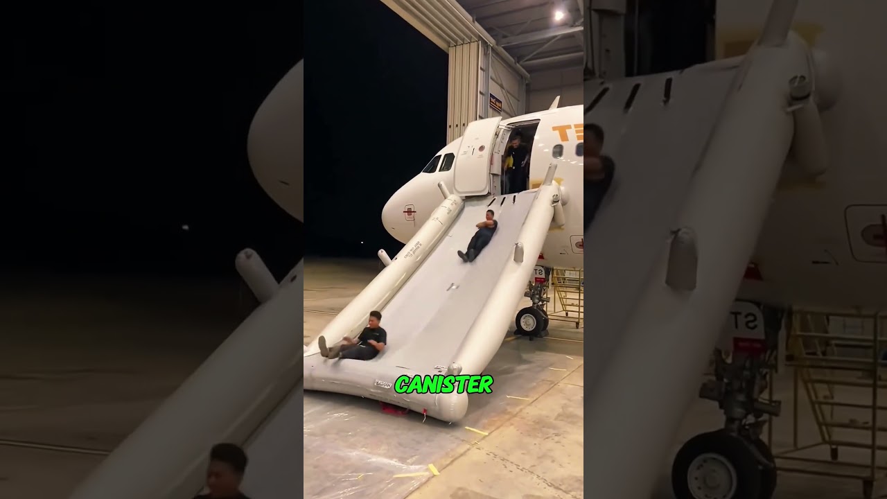 Как на самом деле работает аварийный надувной трап в самолете?