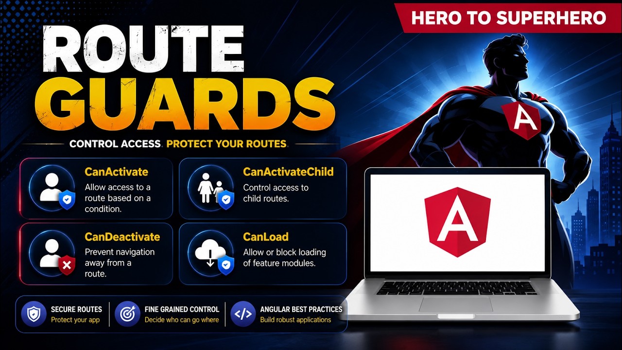 Angular Route Guards | Ensuring Secure Navigation | Advanced Angular | Hero to Superhero