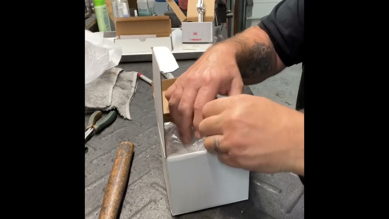 Installing spiral locks into piston. Blossom racing, Jr dragster, Junior dragster.