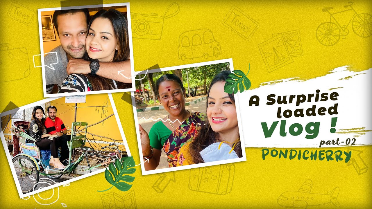 PONDI VLOG-2 |THE ROCK BEACH| KOVIL🙏🏻| DEAR KASHIMA|FRENCH CAFE