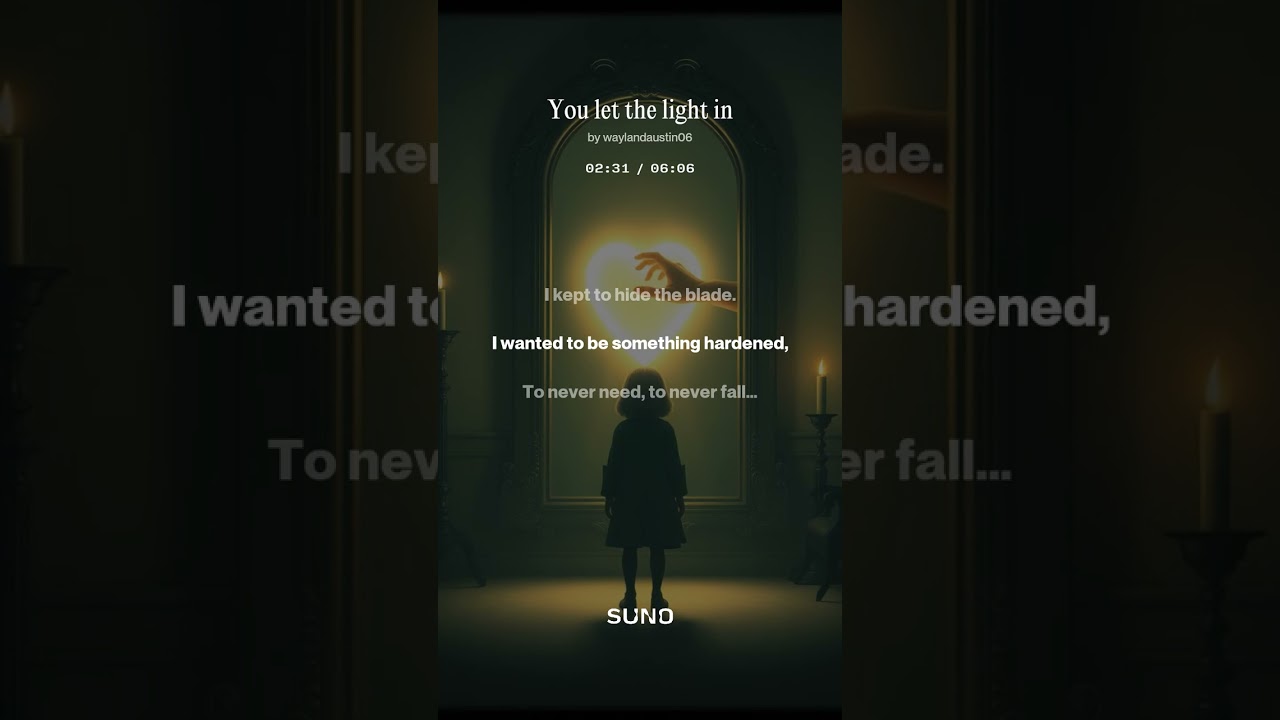 You let the light in