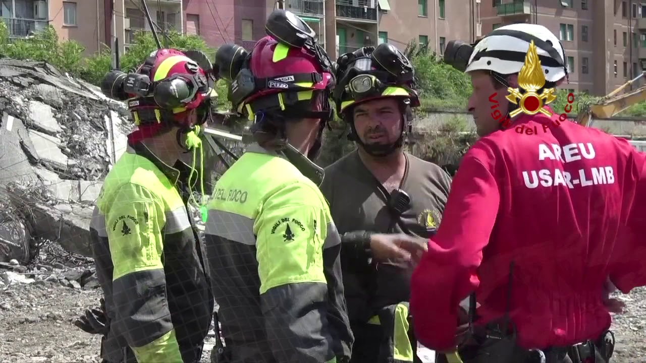 vigili del fuoco 16 agosto ponte morandi