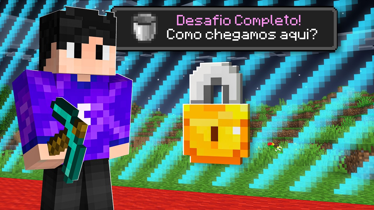 Minecraft, mas as conquistas DESBLOQUEIAM o mundo