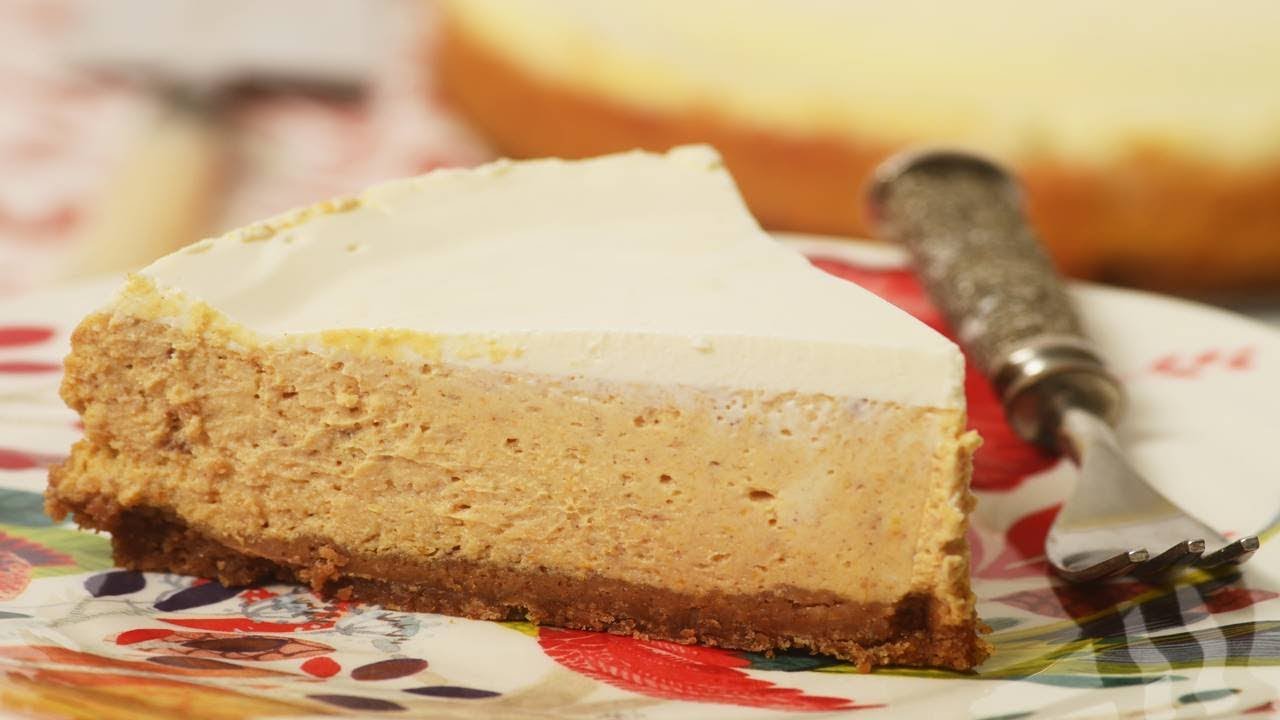 Pumpkin Cheesecake Recipe Demonstration - Joyofbaking.com