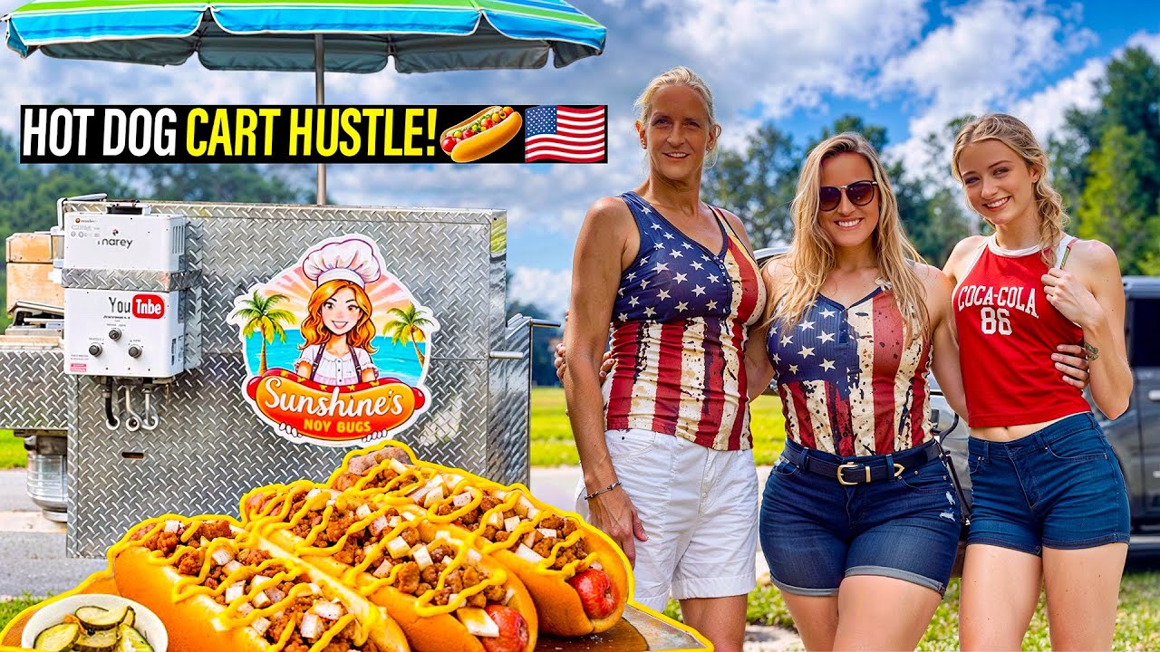 How Much I Made on the 4th of July Selling Hot Dogs! 💰🌭 | Hot Dog Cart Vlog