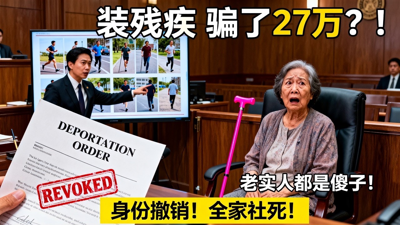 60岁华人老太在多伦多装残疾骗残障金10年，微信群炫耀“老实人最笨”！结果被华裔检察官盯上：追缴$276,000+罚金$32,500+社区服务300小时+身份被撤，全家社死！
